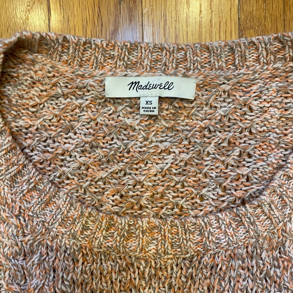 Madewell Coral blush taupe sweater